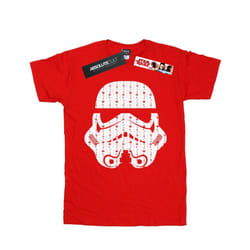 Star Wars Boys Christmas Stormtrooper Helmet T-Shirt - 12-13 Years, Red
