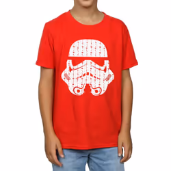 Star Wars Boys Christmas Stormtrooper Helmet T-Shirt - 12-13 Years, Red