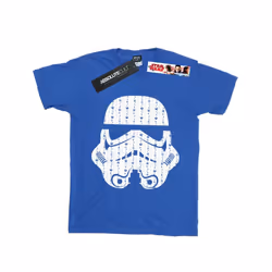 Star Wars Boys Christmas Stormtrooper Helmet T-Shirt - 12-13 Years, Royal Blue