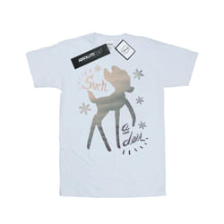 Disney Womens/Ladies Bambi Winter Deer Cotton Boyfriend T-Shirt - M, White