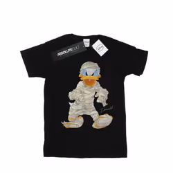 Disney Mens Mummy Donald Duck T-Shirt - S, Black