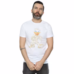 Disney Mens Mummy Donald Duck T-Shirt - S, White