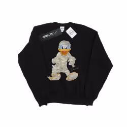 Disney Mens Mummy Donald Duck Sweatshirt - S, Black