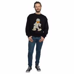 Disney Mens Mummy Donald Duck Sweatshirt - S, Black