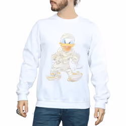 Disney Mens Mummy Donald Duck Sweatshirt - L, White