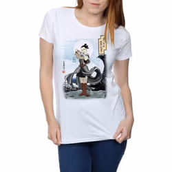 Star Wars Womens/Ladies The Last Jedi Japanese Rey Cotton T-Shirt - L, White