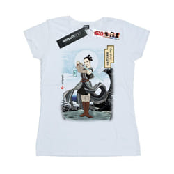 Star Wars Womens/Ladies The Last Jedi Japanese Rey Cotton T-Shirt - XL, White