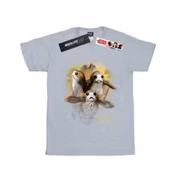 Star Wars: The Last Jedi Womens/Ladies Porg Brushed Cotton Boyfriend T-Shirt - S, Sports Grey