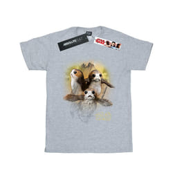 Star Wars: The Last Jedi Womens/Ladies Porg Brushed Cotton Boyfriend T-Shirt - S, Sports Grey