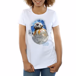 Star Wars: The Last Jedi Womens/Ladies BB-8 Brushed Cotton T-Shirt - XXL, White