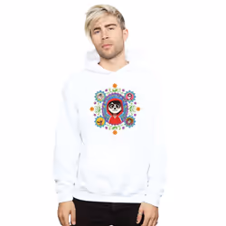 Disney Mens Coco Remember Me Hoodie - XL, White