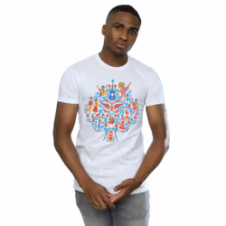 Disney Mens Coco Tree Pattern T-Shirt - S, White