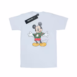 Disney Mens Mickey Mouse Christmas Jumper T-Shirt - M, White