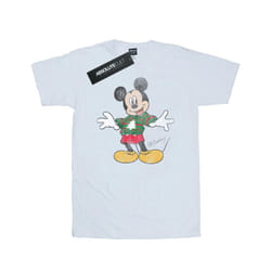 Disney Mens Mickey Mouse Christmas Jumper T-Shirt - XXL, White