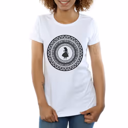 Disney Womens/Ladies Alice In Wonderland Circle Cotton T-Shirt - L, White