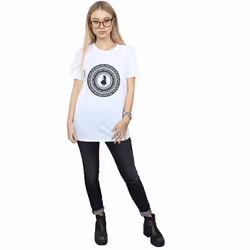 Disney Womens/Ladies Alice In Wonderland Circle Cotton Boyfriend T-Shirt - M, White
