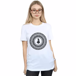 Disney Womens/Ladies Alice In Wonderland Circle Cotton Boyfriend T-Shirt - M, White