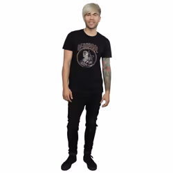 Marvel Mens Deadpool Vintage Circle T-Shirt - S, Black