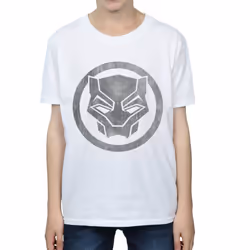 Marvel Boys Black Panther Distressed Icon T-Shirt - 9-11 Years, White