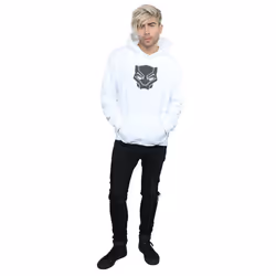 Marvel Mens Black Panther Black On Black Hoodie