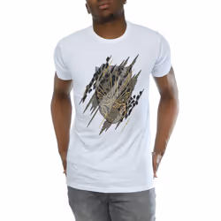 Marvel Mens Black Panther Gold Head T-Shirt