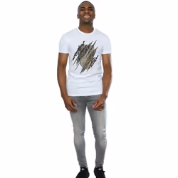 Marvel Mens Black Panther Gold Head T-Shirt