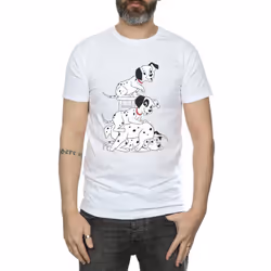 Disney Mens 101 Dalmatians Chair T-Shirt - S, White