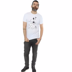 Disney Mens 101 Dalmatians Chair T-Shirt - S, White