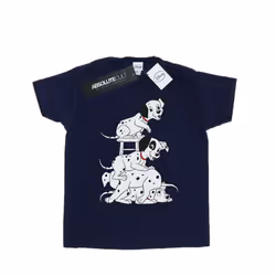 Disney Mens 101 Dalmatians Chair T-Shirt - L, Navy Blue