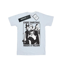 Disney Mens Every Fairy Tale Needs A Villain Cotton T-Shirt - XL, White