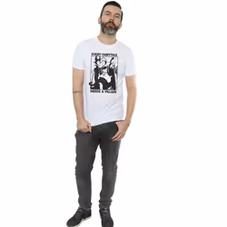 Disney Mens Every Fairy Tale Needs A Villain Cotton T-Shirt - XL, White