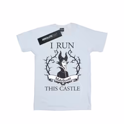 Disney Mens Maleficent I Run This Castle T-Shirt - L, White