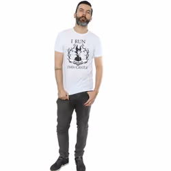 Disney Mens Maleficent I Run This Castle T-Shirt - L, White
