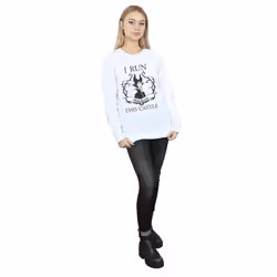 Disney Womens/Ladies Maleficent I Run This Castle Sweatshirt - M, White
