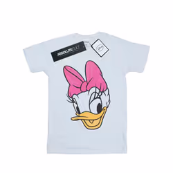 Disney Womens/Ladies Daisy Duck Head Painted Cotton Boyfriend T-Shirt - M, White