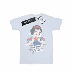 Disney Princess Girls Snow White Apple Cotton T-Shirt - 7-8 Years, White