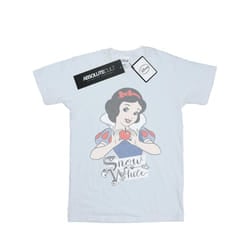 Disney Princess Girls Snow White Apple Cotton T-Shirt - 7-8 Years, White