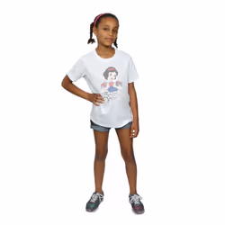 Disney Princess Girls Snow White Apple Cotton T-Shirt - 7-8 Years, White