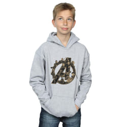 Marvel Boys Avengers Infinity War Marvel Logo Hoodie - 12-13 Years, Sports Grey