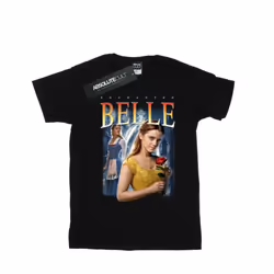 Disney Mens Beauty And The Beast Belle Montage T-Shirt - M, Black