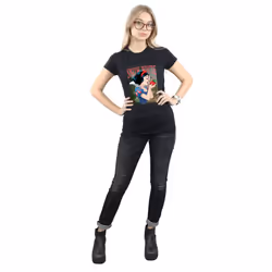Disney Princess Womens/Ladies Snow White Montage Cotton T-Shirt - XXL, Black