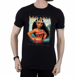 Disney Mens Moana Montage T-Shirt - S, Black