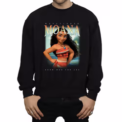 Disney Mens Moana Montage Sweatshirt - S, Black