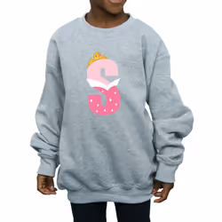 Disney Girls Alphabet S Is For Sleeping Beauty Sweatshirt - 9-11 Years, Sports Grey