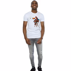 Marvel Mens Deadpool Director's Chair T-Shirt - M, White