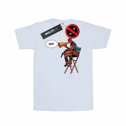 Marvel Mens Deadpool Director's Chair T-Shirt - XXL, White