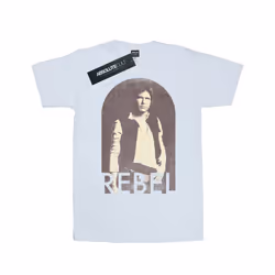 Star Wars Womens/Ladies Han Solo Rebel Cotton Boyfriend T-Shirt - XXL, White