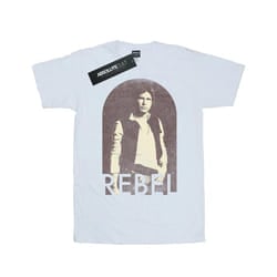 Star Wars Womens/Ladies Han Solo Rebel Cotton Boyfriend T-Shirt - XXL, White