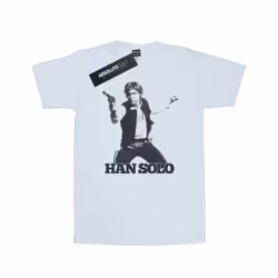 Star Wars Mens Han Solo Retro Photo T-Shirt - XL, White