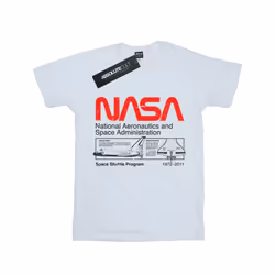 NASA Boys Classic Space Shuttle T-Shirt - 7-8 Years, White
